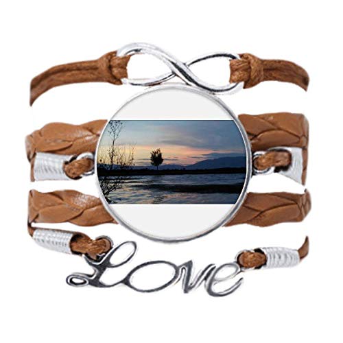 Bracelet Sunset Beach en Cuir Noir pour Style Estival Décontracté