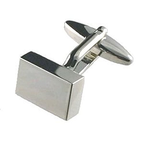 Gemelos plata rectangulares para trajes de novio y eventos formales