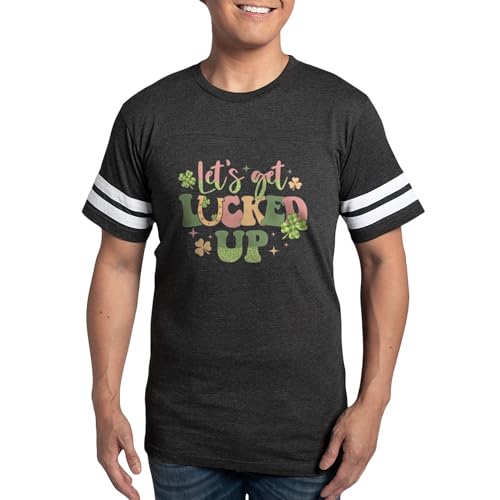 CafePress St Patricks Day Lucked Up T Shirt Men's Football T-Shirt Smoke Gray