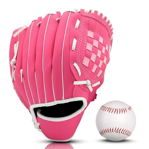HolyElks Baseball Glove with Ball for Beginner Training Right Hand Throw
