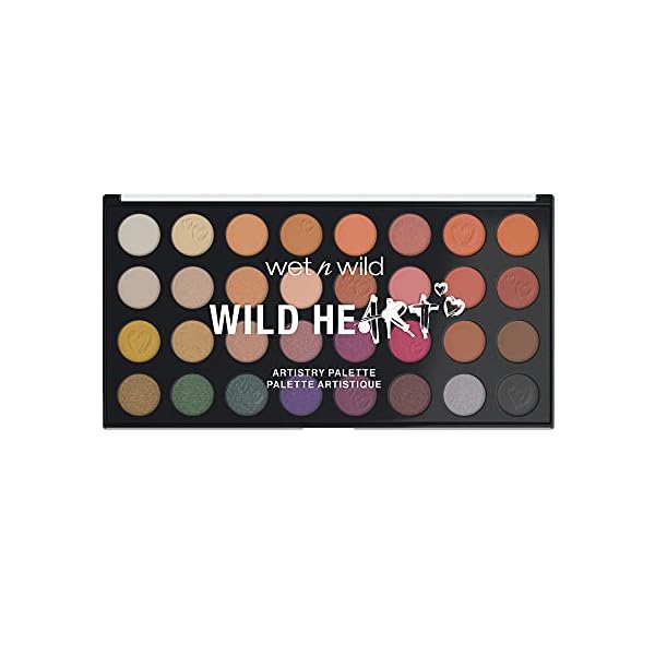 wet n wild Artistry Eyeshadow Makeup Palette Wild Heart, 32-Piece Makeup Set, Highly-Pigmented Matte, Shimmer, Metallic…