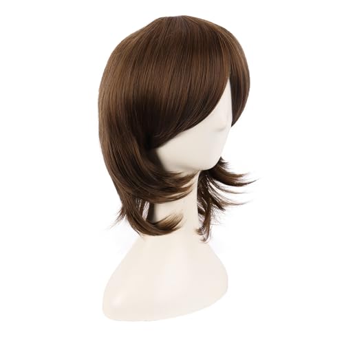 Mapofbeauty NWG0SH61442-BM3-M-A 16 Inch/40 Cm Short Side Bangs Synthetic Fiber Cosplay Layered Wig thumb #2