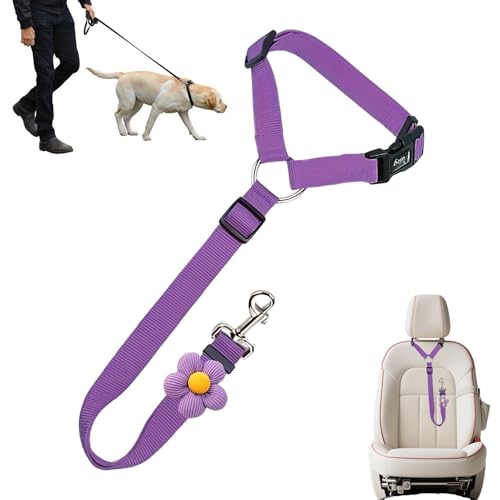 Cinturón de seguridad para perro para coche, cuerda ajustable y resistente, cinturón de seguridad para mascotas, para viajes, viajes por carretera, viajes, transporte, cachorros grandes y pequeños