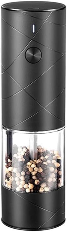 Kitchen Utensils Electric Black Pepper Grinder Rechargeable Rose Salt Spice Seasoning(D)