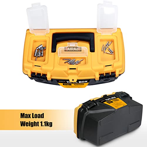 Airaj Pro Tool Boxes With Handle,15-Inch Portable Tray Toolbox,Tools Box Organizer For Home,Craftsman And Garage #TOP3