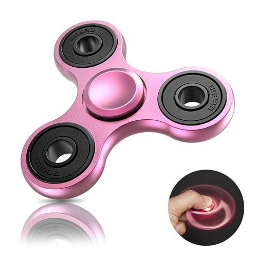 Coolden Hand Spinner Metal, Anti Stress Fidget Toys Haute Vitesse de 2-5 Min, École Bureau Jouet Fidget Spinner Cadeau pour Enfants Adultes Anxiety Relief ADHD Finger...