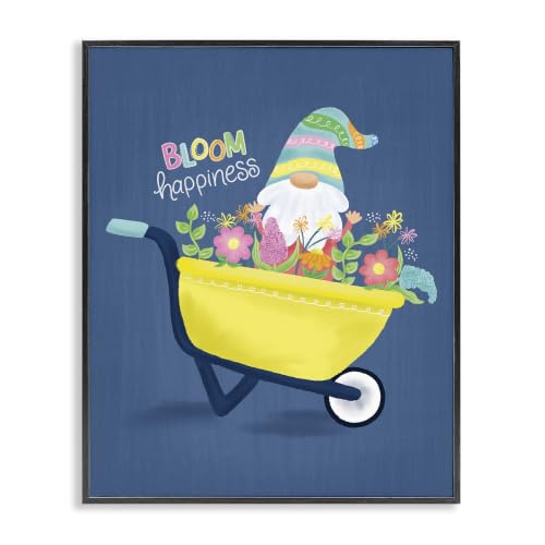 Bloom Happiness Yellow Flower Wagon, 11 x 14 Inch Framed Giclée Print