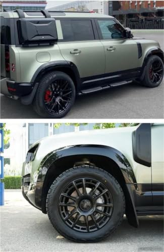 Bavettes de luxe Defender 110 2020-2023 évasements Gloss Black - 3