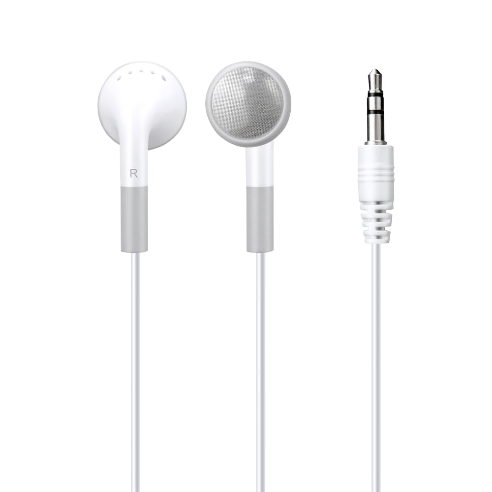 FONE DE OUVIDO CLASSIC BRANCO EARBUDS COM FIO E MICROFONE LETRON