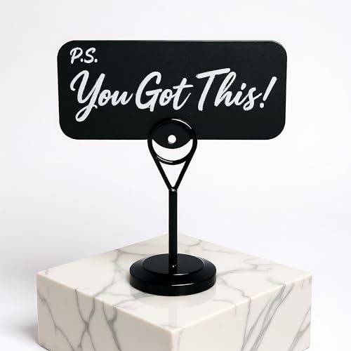 P.S. You Got This Sign - Motivational Metal Therapy Sign with Stand | Inspirational Office & Desk Decor for Therapist, College Dorm | for Women & Men gift | Inspirational Decor Desktop(P.S. You Got This)