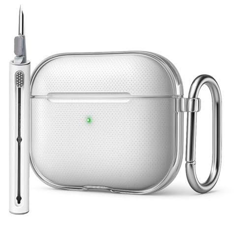 Hybrid Clear TPU Case Cover for Apple AirPods 4, Anti-Yellowing (Earbuds Not Included) (Transparent)