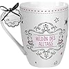 Die Geschenkewelt Porzellan-Kaffeetasse 'Heldin Des Alltags' – 40 Cl, Mit Banderole, Perfekt Als Geschenk Für Mama