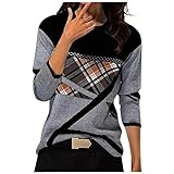 Basysin Womens Graphic Tees, Fancy Festival Loungewear Long Sleeve Tunics Ladies Long Pleated Slim L
