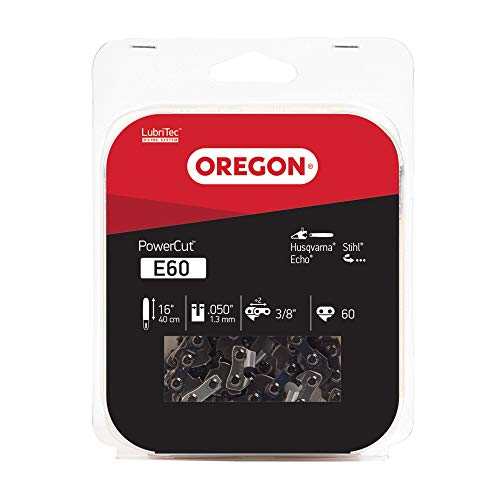 Chaîne de tronçonneuse de rechange Oregon Powercut E60 40,6 cm pour guide d'abattage