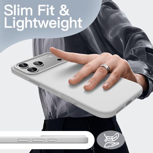 Image of JETech Silicone Cover Case for iPhone New Pro, Silky Soft Touch, Light Gray