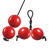 PRETYZOOM アスラトゥアボール 揺れるリズム ダブルボール ハンドシェイカー 打楽器 おもちゃ 楽器 学習用 パーティー向け 2個セット