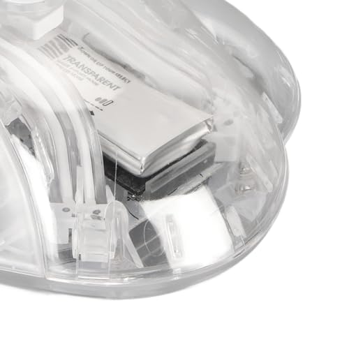 Keenso Wireless RGB -spelmus 3 -MODE SUMMER Kliknij na Tablet PC, 5 Regulowanych DPI, Przezroczysty z Materiału (WHITE)