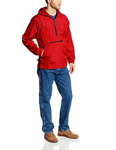 Charles River Apparel womens Pack-n-go & Water-resistant Pullover (Reg/Ext Sizes) Windbreaker Jacket, Red, XX-Large US
