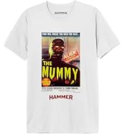 Hammer The Mummy MEHAMHSTS001 Men's T-Shirt, White, Size 3XL 100% official licensed products Machine wash at 30°C inside out