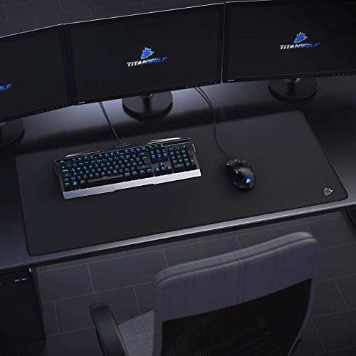 CSL-Computer - XXL Speed Gaming Titanwolf muismat zwart 900 x 400 mm - XXL-muismat - groot tafelonderstel - verbetert de… - Afbeelding 8