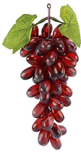 Image of Ulalaza 60Pcs Fake Large Long Raisins Purple Artificial Fruits Model Lifelike Home House Kitchen Party Decoration Desk Ornament
