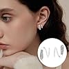 925 Sterling Silber Spirale Twist Wrap Ohrringe für Frauen Mädchen, 14k Gold Spiral Threader Ohrringe, Double Hoop Climber Manschette Ohrringe hypoallergen Tiny Knorpel Piercing Ohrringe (Silber) #4