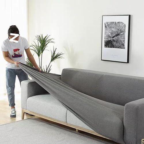 Housse de canapé extensible ARIASS XL noire imperméable et antidérapante - 3