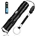 Mini Linterna de Bolsillo Portátil Linterna Llavero LED Pequeño Antorcha Llavero LED Impermeable Alimentado por Sola Batería AA para Senderismo, Camping, Escalada (Negro)