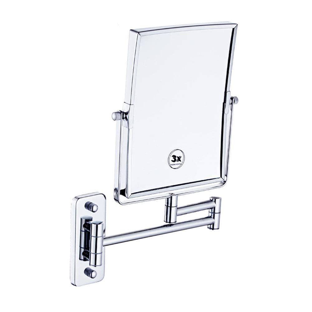 Miroir de maquillage grossissant 3X avec vue double face et rotation 360 pour soin