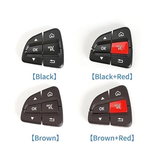 Commandes au volant pour Mercedes Classe C GLC boutons multifonctions noir rouge