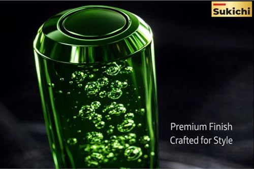 Image of Sukichi 10 cm Premium Car Gear Knob | Universal Fit with Screw Adapters | Stylish Bubble Design Gear Shift Knob | Easy 2-Minute Installation | Interior Custom Accessory (10 cm Bubble, Green)