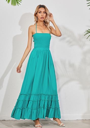 Image of R.Vivimos Womens Summer Boho Sexy Backless Long Dresses