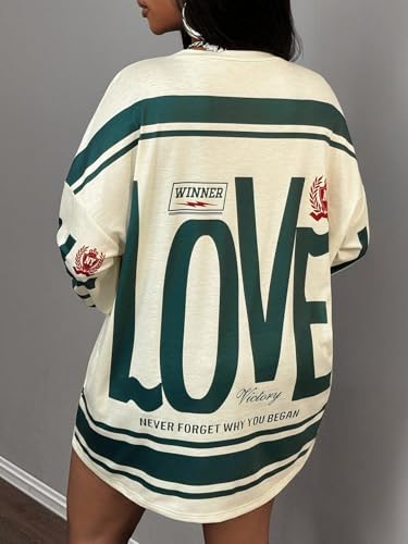 SOLY HUX Women's Retro Oversized T-Shirt Streetwear Long Sleeve Graphic Tees Printed Crewneck Tops2