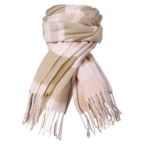 Scarf for Women Shawl Cashmere Feel Plaid Scarves Pashmina Wraps