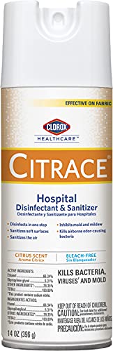 Cloroxpro Healthcare Citrace Hospital Disinfectant & Sanitizer Aerosol Spray, Healthcare Cleaning And Industrial Cleaning, Clorox Disinfecting Spray, Citrus, 14 Ounces - 49100 #TOP2