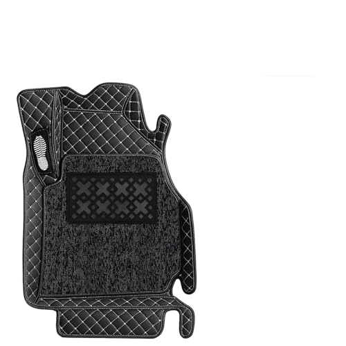 Image of KINGSWAY Accessories Premium 7D Car Foot Mats Only Compatible with Morris Garages (MG) Hector Plus (7 Str) Year 2022 to 2025, Set of 4 Pcs, 100% Waterproof 7D Car Floor Mats, Classic Black