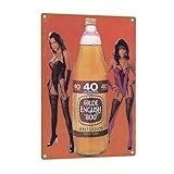 GCOCL Old English Malt Liquor Beer Vintage Tin Sign Logo 12x8 inches Advertising Eye-Catching Wall Decoration