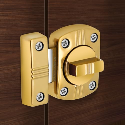 Image of Plantex Heavy Duty Baby Latch for Bathroom /Door Latch Lock for Toilet /Door Stopper for Bathroom /Baby Latch /Bathroom Accessories -Pack of 1 (PVD Gold)