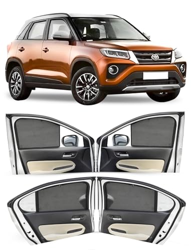 Image of Autofact Car Sunshades for Toyota Urban Cruiser, UV Protection, Useful Car Accessories, Custom fit Sun Shades for Side Windows, Set of 4