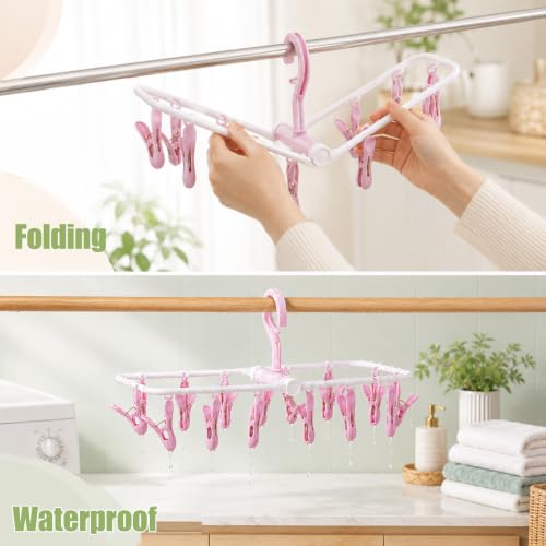 6 Pcs Clothes Drying Hanger with 12...