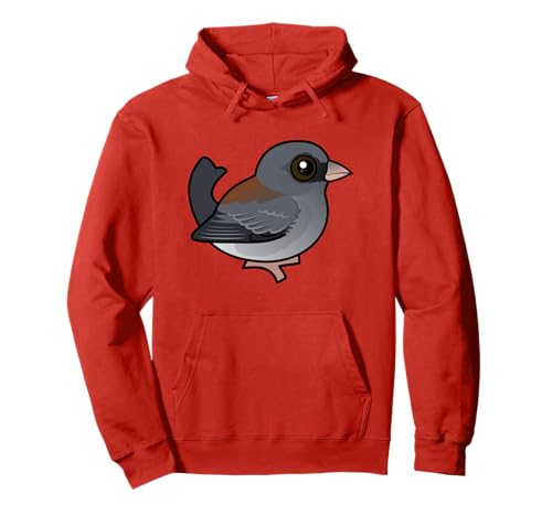 Cute Cartoon Dark-eyed Junco (Gray-headed) Birdorable Bird Pullover Hoodie