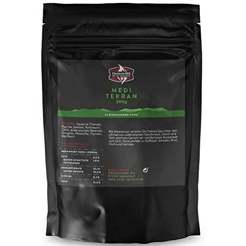 Royal Spice - Udenheim Mediterran Gewürzmischung 200g Beutel - Gewürz für Fleisch, Chicken, BBQ, oder Kräuterbutter, Dips und Dressing - Einzigartiger Geschmack Cover