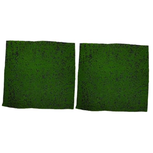 Zerodeko 2St künstliche Moosmatte Quadratisches künstliches Moos Fußmatte Anlage Dekor...