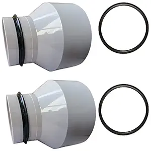 Duct Adapter, 6? to 4? Ducting Reducer Increaser Cone for Grow Tent Bathroom Kitchen Ventilation Systems-Gray-2 Pack