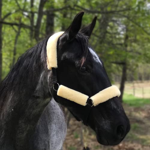 LBH MARKET Fleece Halter Covers for Horses Fleece for Halter Tube Set (4 pc)