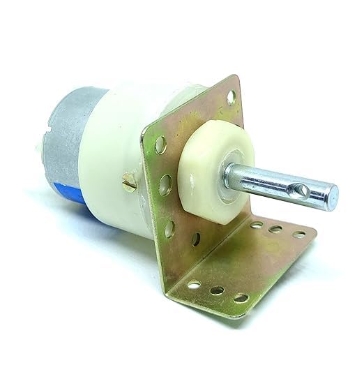 SP Electron 12 Volts DC Geared Center Shaft Motor Metal Gear with clamp, Combo Pack of Motor+Clamp for Robotics Project.-image-34