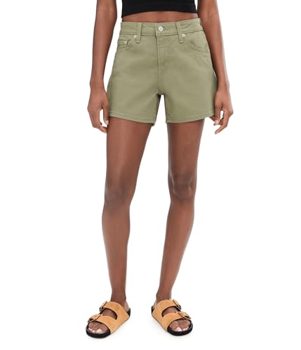 Levi's Women's A-Line Shorts, (New) Deep Lichen Green (Stretch), 31