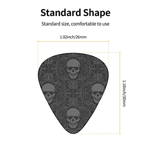 Médiators Guitare 12-Pack Crâne Fond Médiators Guitare Électrique Guitare Acoustique Diverses Guitares - Les Beatles, Paul McCartney, John Lennon, RIngo Starr, George Harrison Médiators Guitare 12-Pack Crâne Fond Médiators Guitare Électrique Guitare Acoustique Diverses Guitares – Image 4