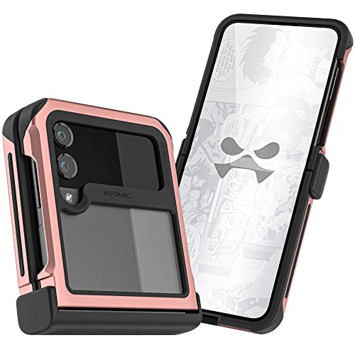 Coque Galaxy Z Flip 4 Ghostek ATOMIC slim antichoc en aluminium rose