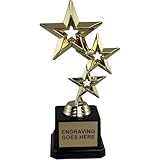 Rising Star Small Trophy Award for The Most Improved | Engraved Awards and Trophies | Custom Trophy with Text | Employee of The Month Recognition | White Elephant Office